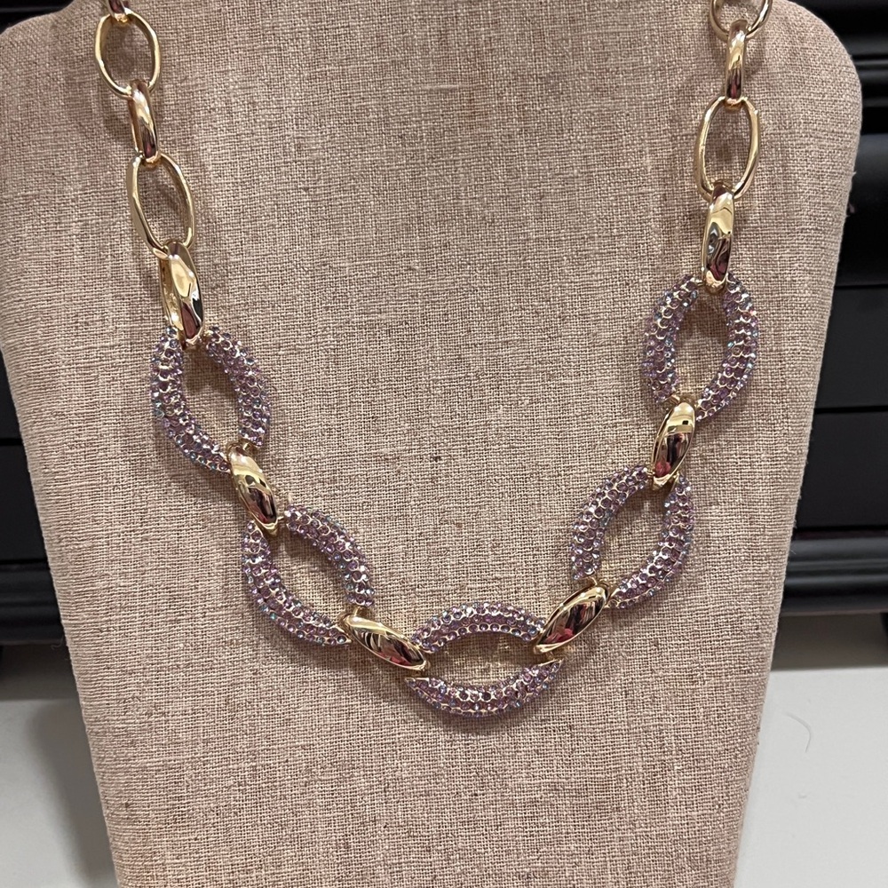 Park Lane splash necklace in pink/blue hues